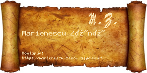 Marienescu Zénó névjegykártya
